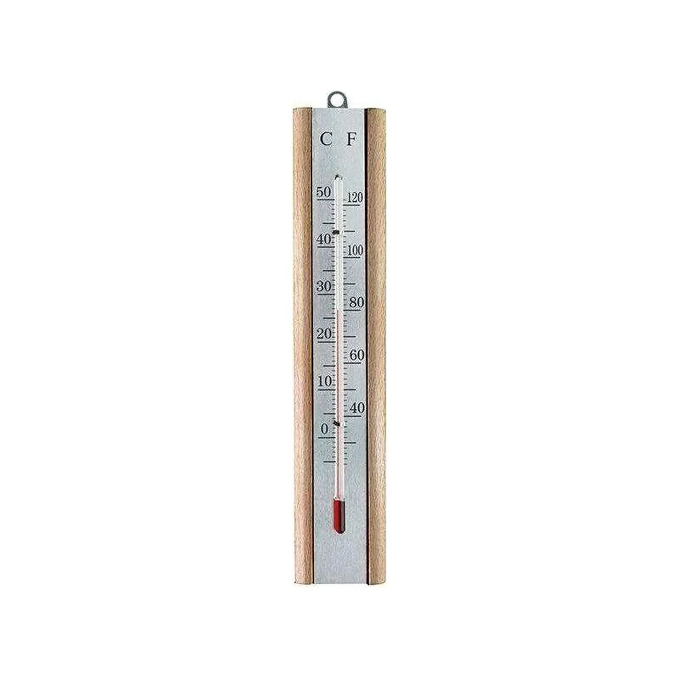 Faithfull Thermometer Wall Beech Silver 200mm