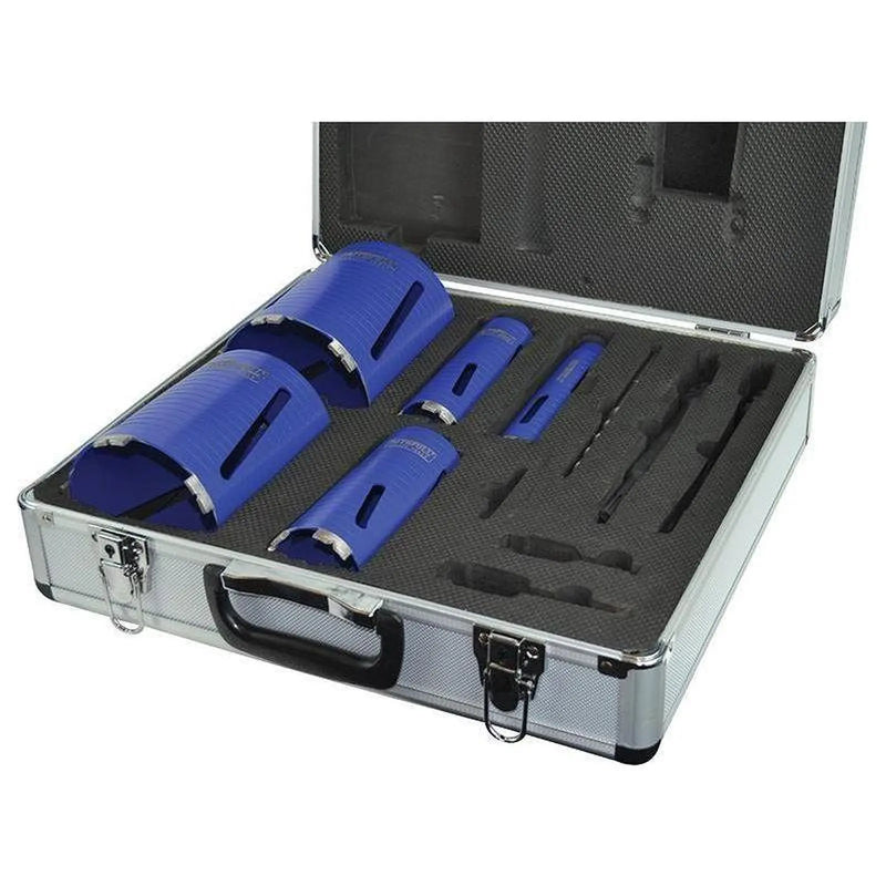 Faithfull Diamond Core Drill Kit & Case Set of 11