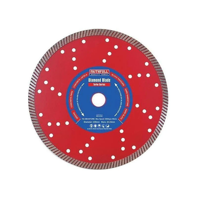 Faithfull Turbo Cut Diamond Blade 230 x 22mm