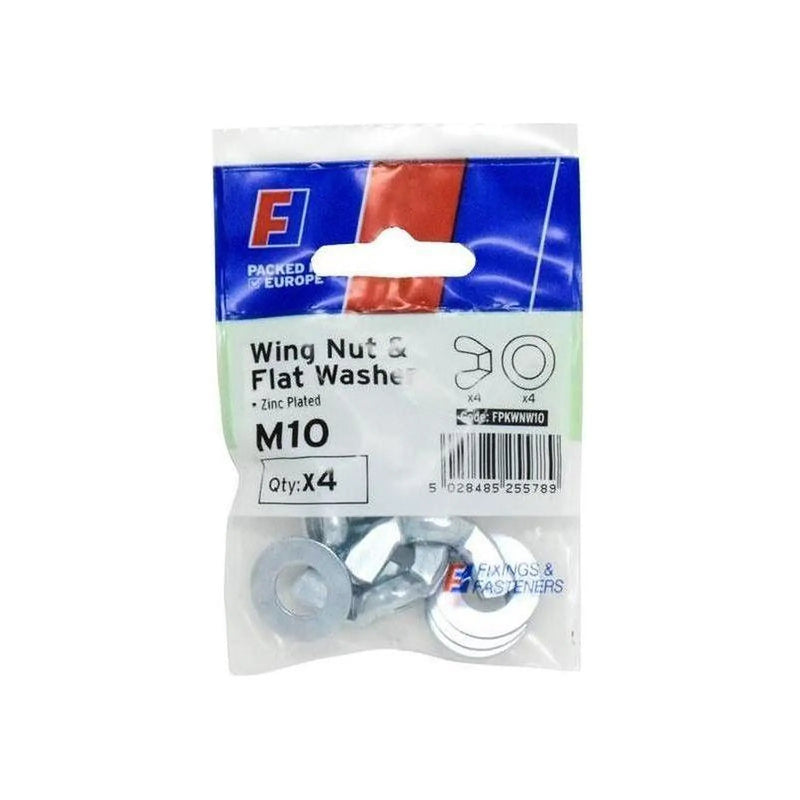 Forgefix Wing Nut & Washer M10 ForgePack 4