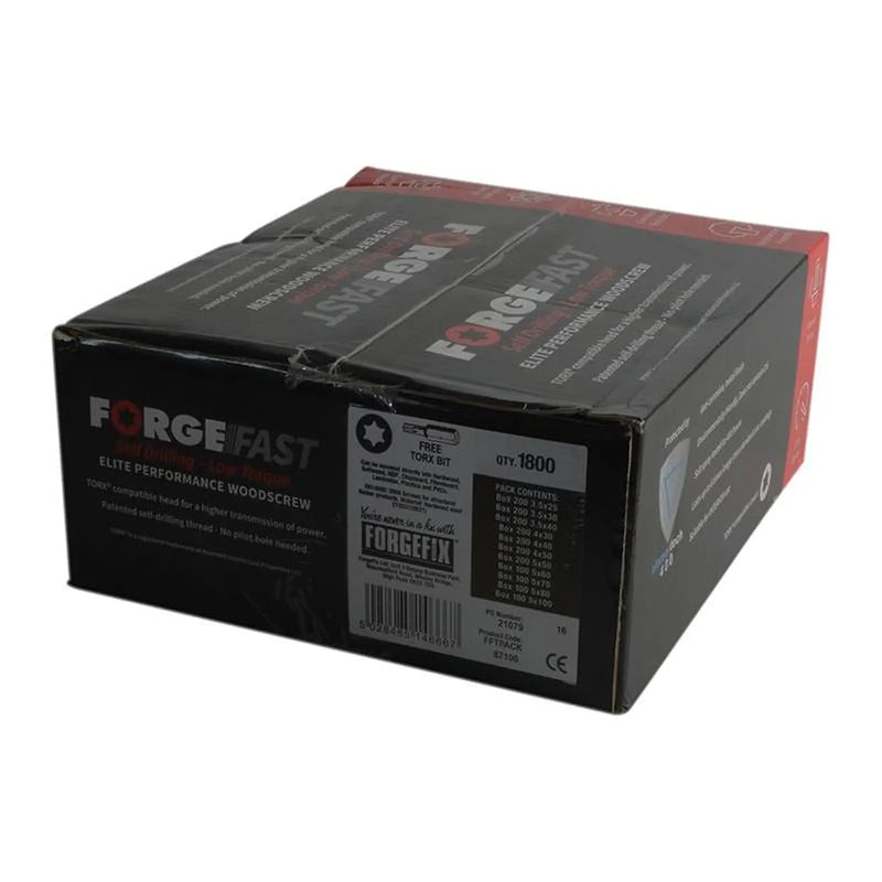 Forgefix ForgeFast Torx® Compatible Wood Screw Pack 1800 Piece
