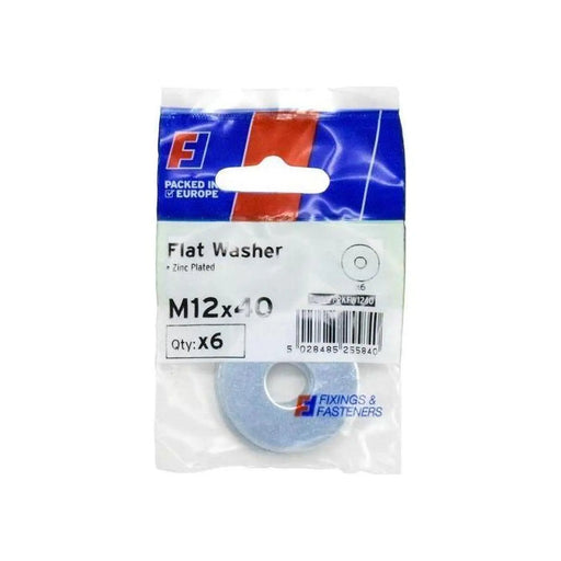 Forgefix Flat Washers ZP M12 x 40mm ForgePack 6