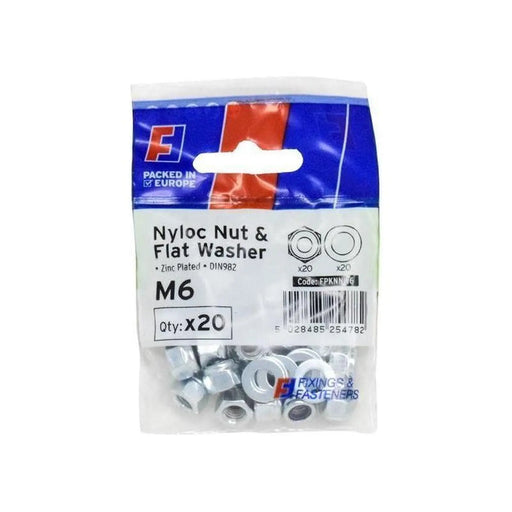 Forgefix Nyloc Nut & Washer M6 ForgePack 20