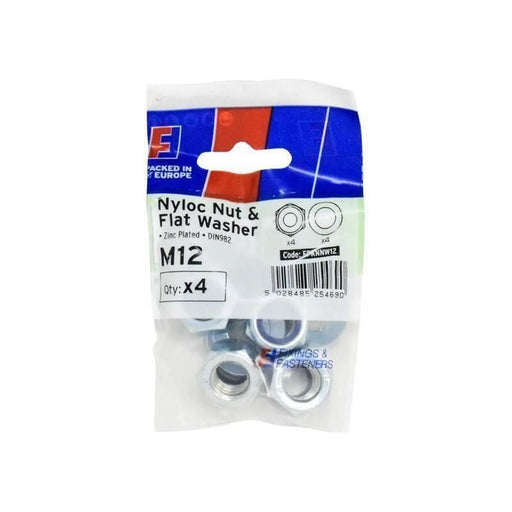 Forgefix Nyloc Nut & Washer M12 ForgePack 4