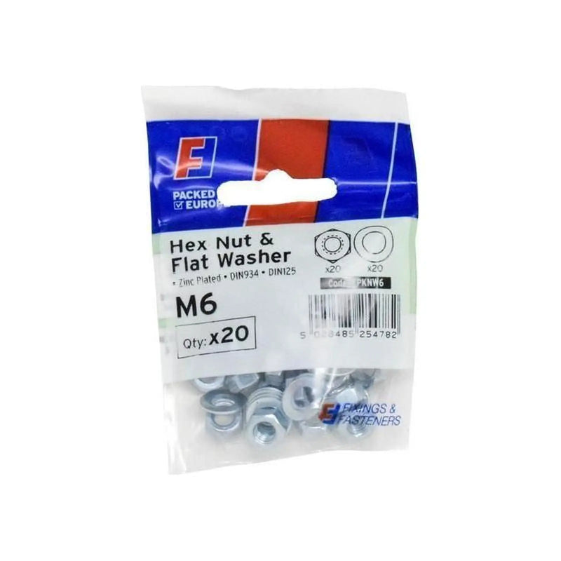 Forgefix Nut & Washer M6 ForgePack 20