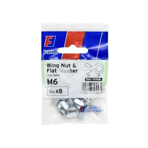 Forgefix Wing Nut & Washer M6 ForgePack 8