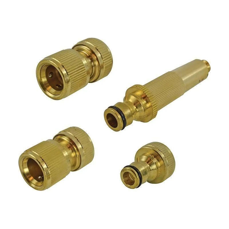 Faithfull Brass Nozzle & Fittings Kit 4 Piece 12.5mm (1/2in)