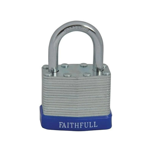 Faithfull Laminated Steel Padlock 40mm 3 Keys