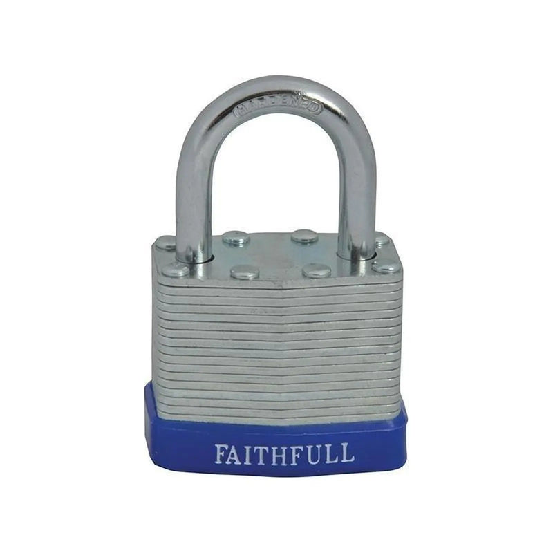 Faithfull Laminated Steel Padlock 40mm 3 Keys