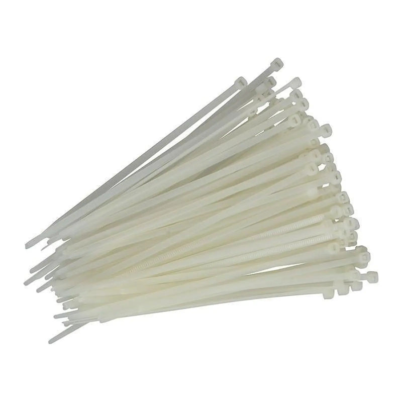 Faithfull Cable Ties White 3.6 x 150mm (Pack 100)