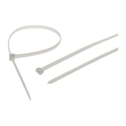 Faithfull Heavy-Duty Cable Ties White 9.0 x 1200mm (Pack 10)