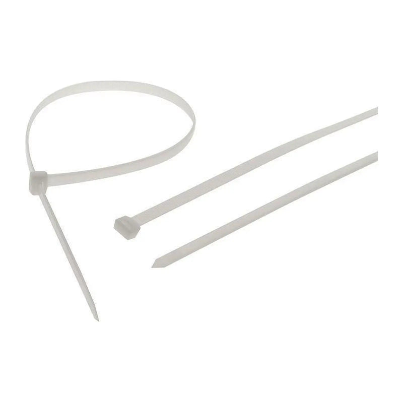 Faithfull Heavy-Duty Cable Ties White 9.0 x 1200mm (Pack 10)