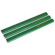 Faithfull Carpenter's Pencils - Green / Hard (Pack 3)