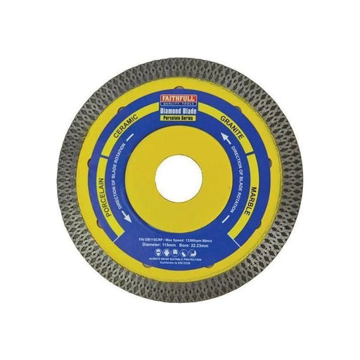 Faithfull Porcelain Diamond Blade 115 x 22.23mm