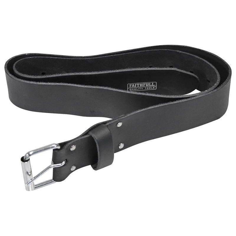 Faithfull Heavy-Duty Leather Belt Black