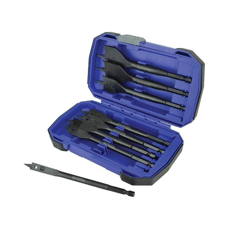 Faithfull Impact Rated Flat Bit Set, 8 Piece