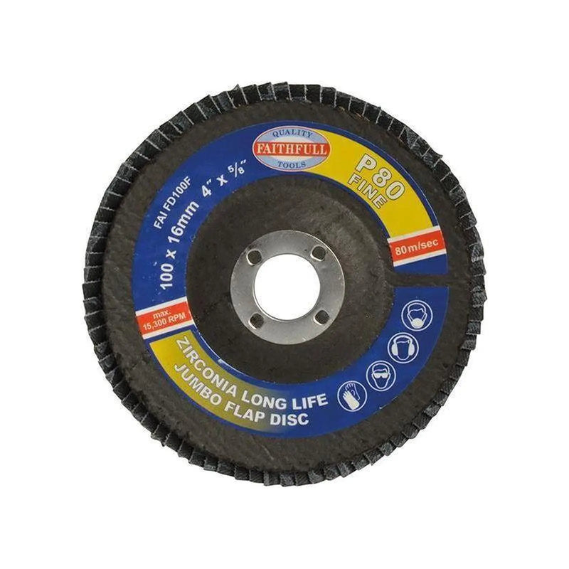 Faithfull Abrasive Jumbo Flap Disc 100mm Fine