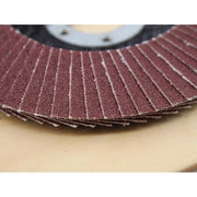 Faithfull Aluminium Oxide Flap Disc 115 x 22mm 120 Grit
