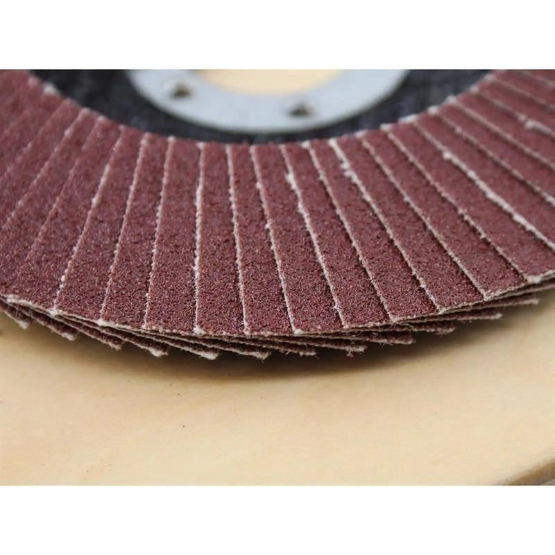 Faithfull Aluminium Oxide Flap Disc 115 x 22mm 120 Grit
