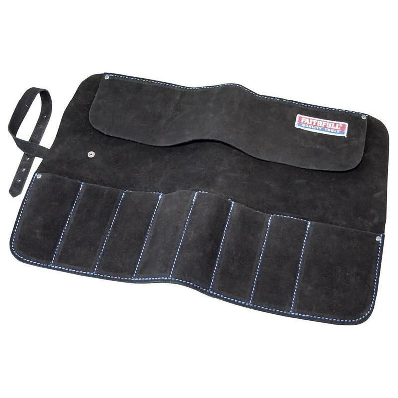 Faithfull 8 Pocket Leather Chisel Roll