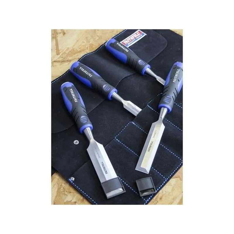 Faithfull 8 Pocket Leather Chisel Roll