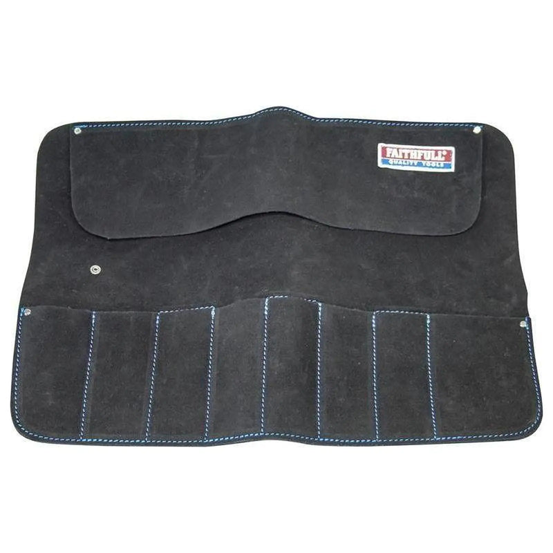 Faithfull 8 Pocket Leather Chisel Roll