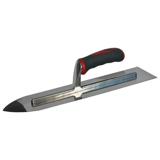 Faithfull Flooring Trowel Stainless Steel Soft Grip Handle 16 x 4in