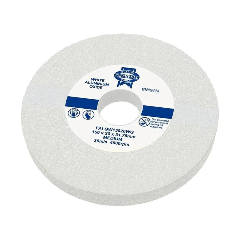 Faithfull General Purpose Grinding Wheel 150 x 20mm White Medium