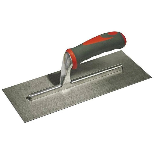 Faithfull Plasterer's Finishing Trowel Stainless Steel Soft Grip Handle 11 x 4.3/4in