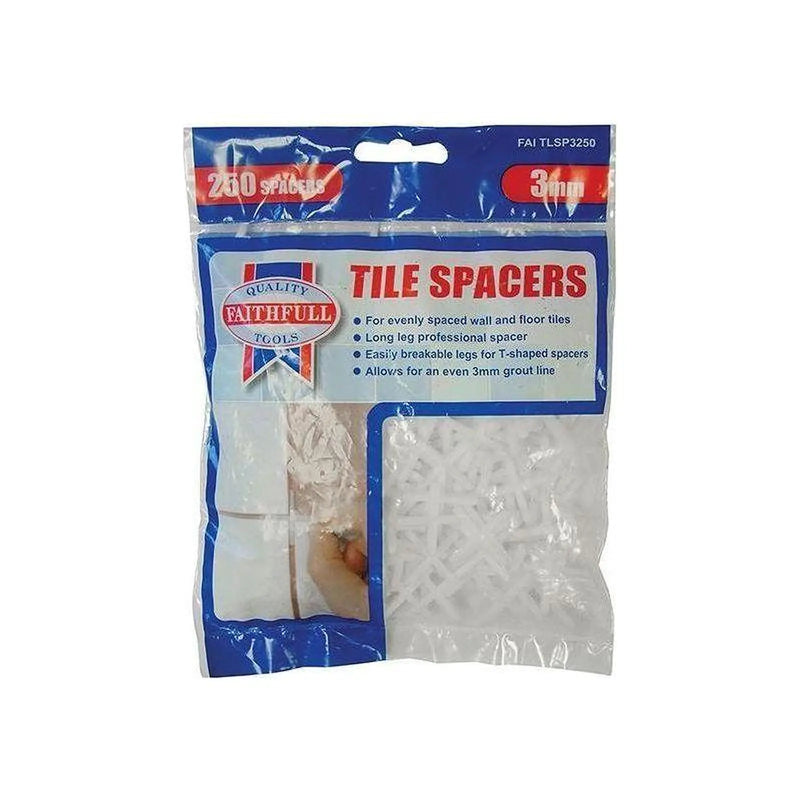 Faithfull Tile Spacer Long Leg 3mm (Bag 250)