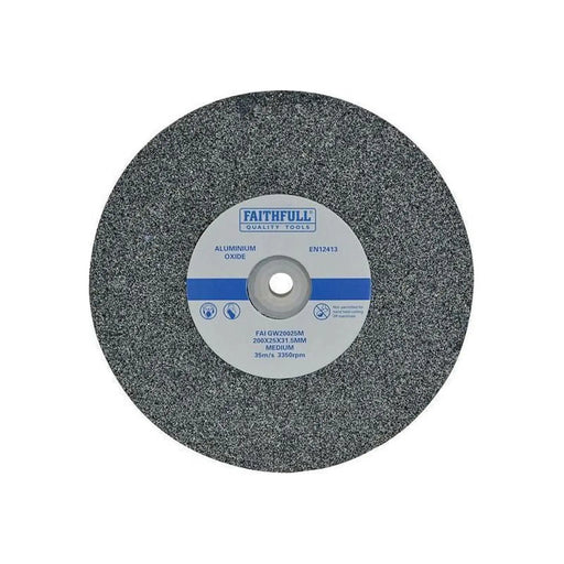 Faithfull General Purpose Grinding Wheel 200 x 25mm Medium Alox