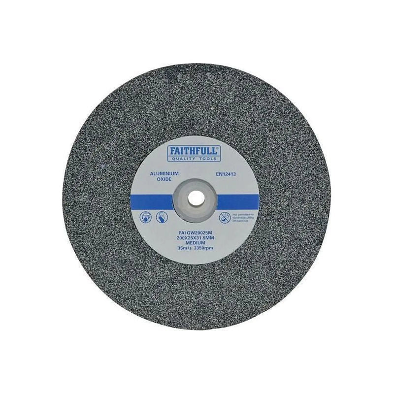 Faithfull General Purpose Grinding Wheel 200 x 25mm Medium Alox