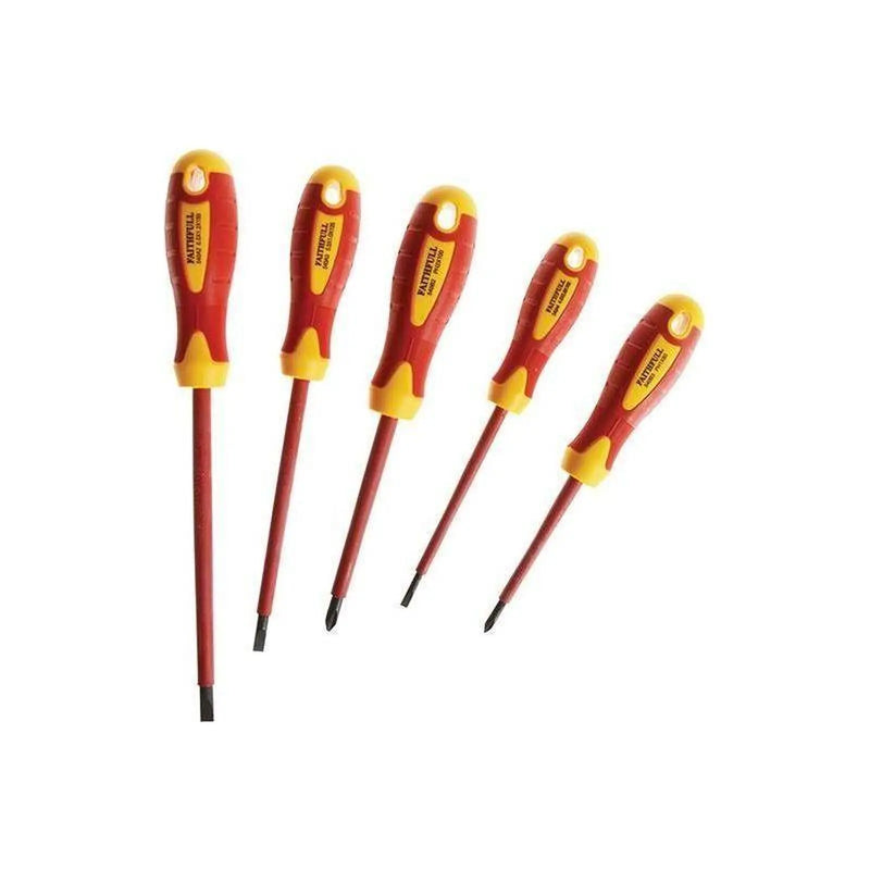 Faithfull VDE Soft Grip Screwdriver Set, 5 Piece