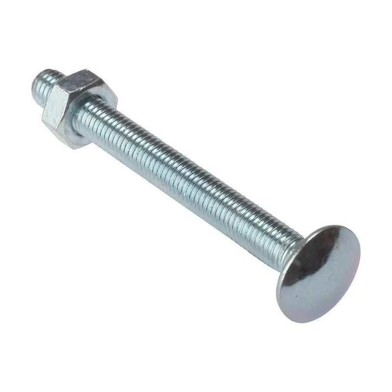 Forgefix Carriage Bolt & Nut ZP M8 x 130mm Bag 10