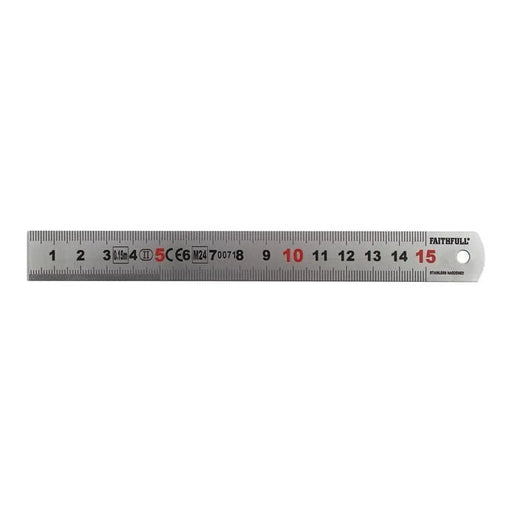 Faithfull Matt Silver Measuring Rule 150mm