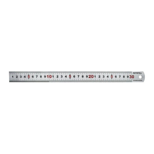 Faithfull Matt Silver Measuring Rule 300mm