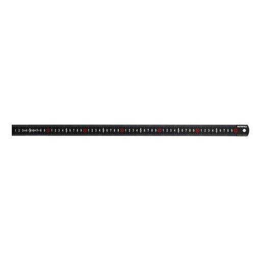 Faithfull Matt Black Stainless Steel Measuring Rule 600mm