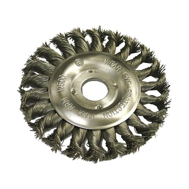 Faithfull Circular Wire Brush 125 x 12mm 22.2mm Bore, 0.50mm Wire