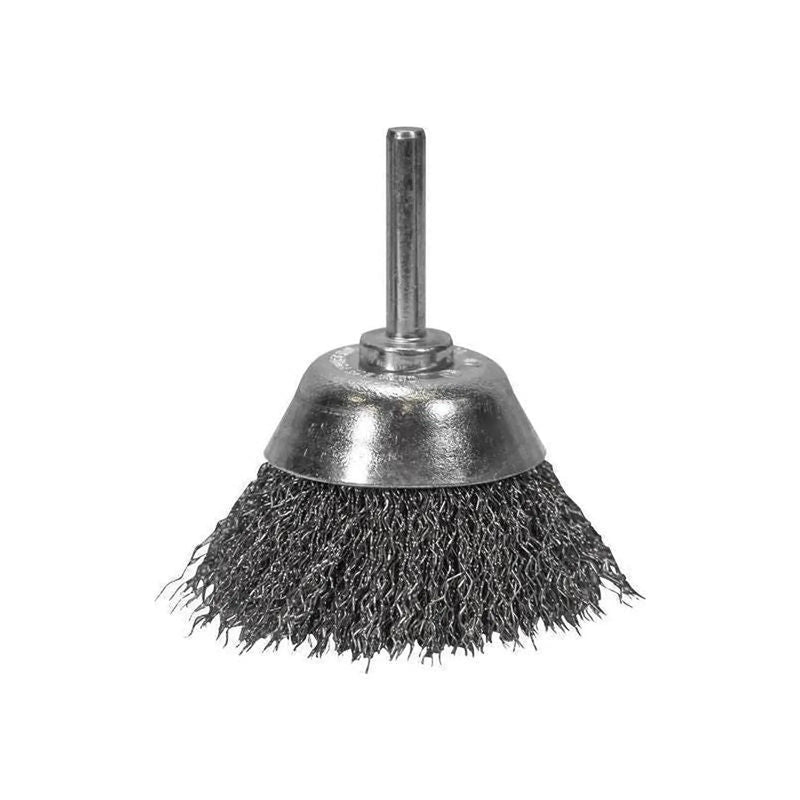 Faithfull Wire Cup Brush 75mm x 6mm Shank, 0.30mm Wire