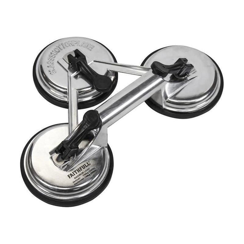 Faithfull Triple Pad Aluminium Pro Suction Lifter