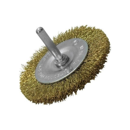 Faithfull Wire Brush 75mm x 6mm Shank, 0.30 Brass Wire