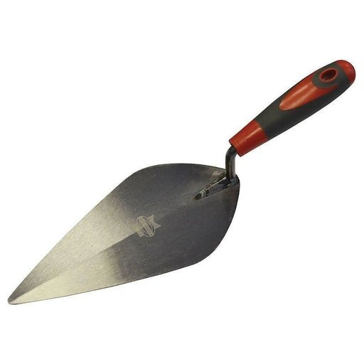 Faithfull London Pattern Brick Trowel Soft Grip Handle 10in