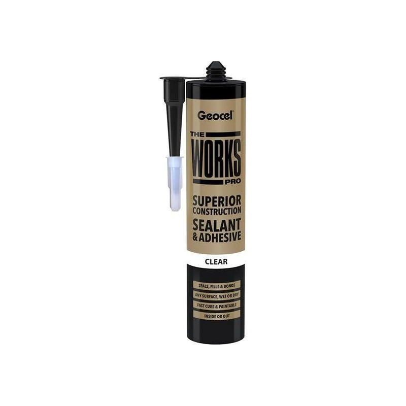 Geocel THE WORKS PRO Sealant & Adhesive Clear 290ml