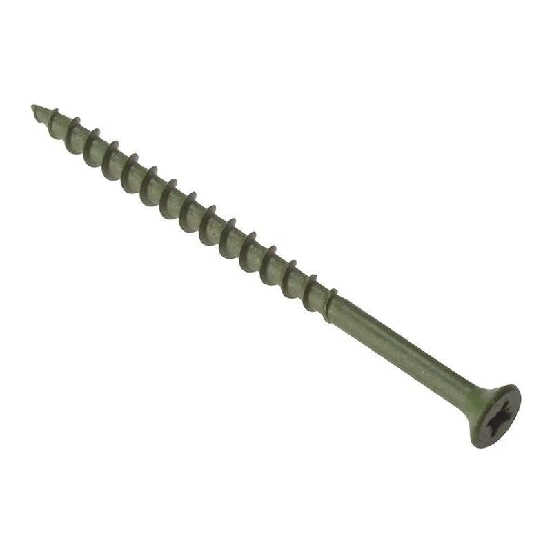 Forgefix Decking Screw Pozi Compatible ST Green Anti-Corrosion 4.5 x 50mm Tub 1000