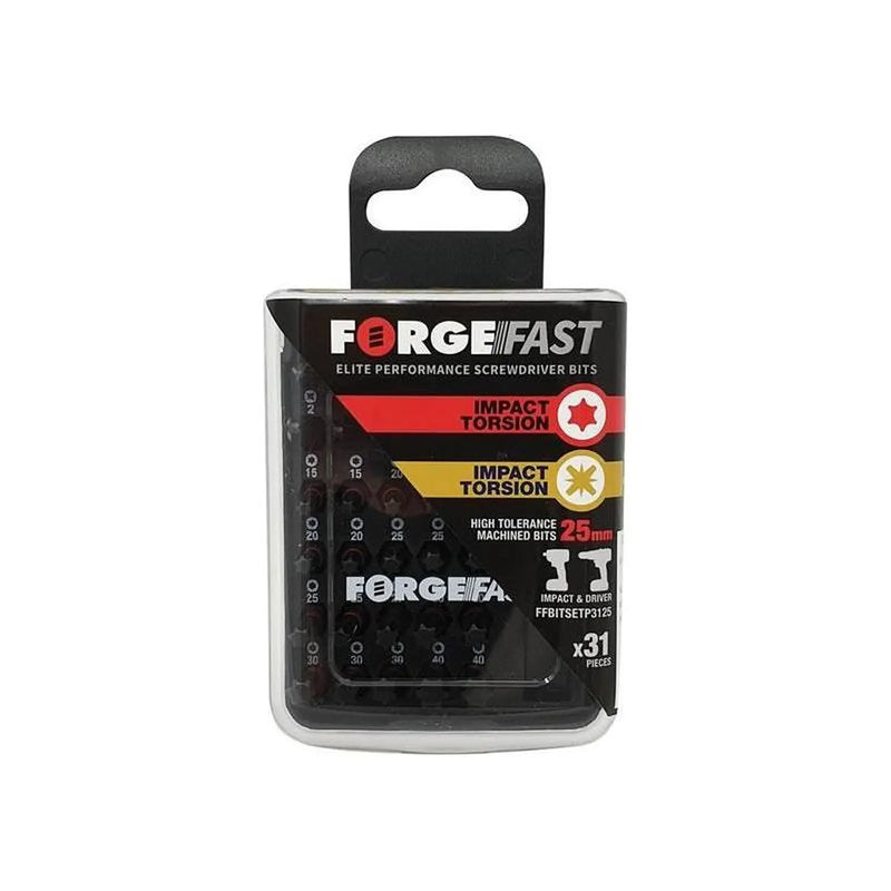 Forgefix ForgeFast PZ/TX Compatible Impact Bit Set, 31 Piece