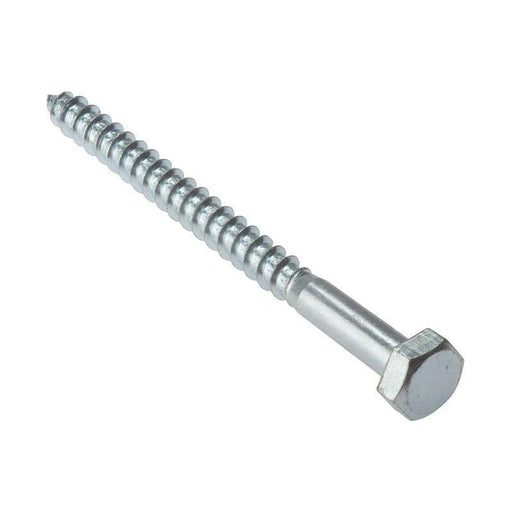 Forgefix Coach Screw Hexagon Head Single Thread ZP M10 x 200mm Bag 10