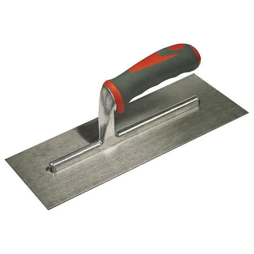 Faithfull Plasterer's Finishing Trowel Stainless Steel Soft Grip Handle 13 x 5in