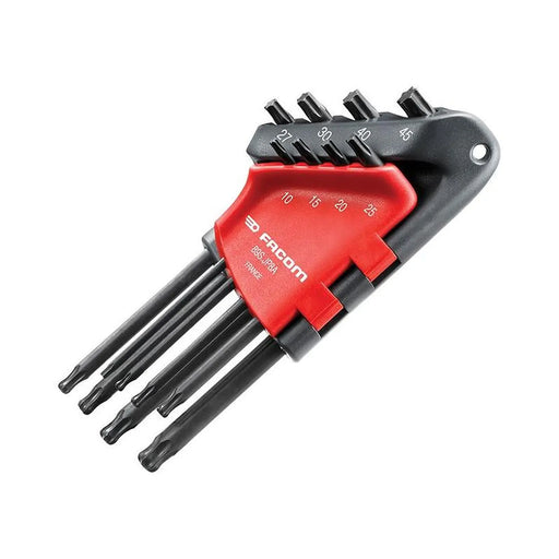 Facom Long Metric Head TORX Hex Key Set of 8 (TX10-TX45)