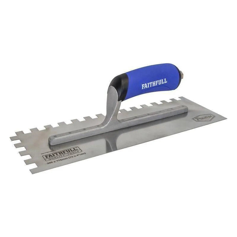 Faithfull Prestige Notched Trowel 330 x 115mm (13 x 4.1/2in) 10mm Notch
