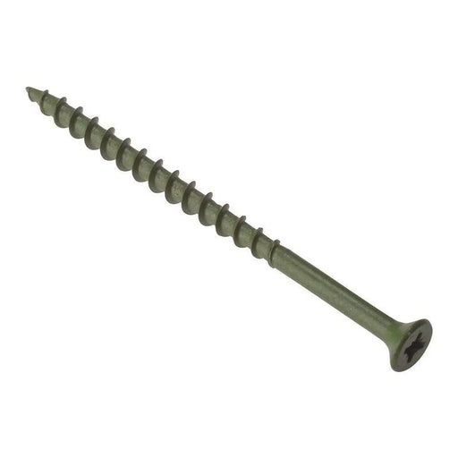 Forgefix Decking Screw Pozi Compatible ST Green Anti-Corrosion 4.5 x 75mm Tub 1000
